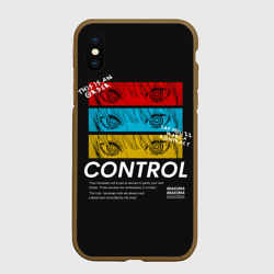 Чехол для iPhone XS Max матовый Макима следит за тобой Человек бензопила