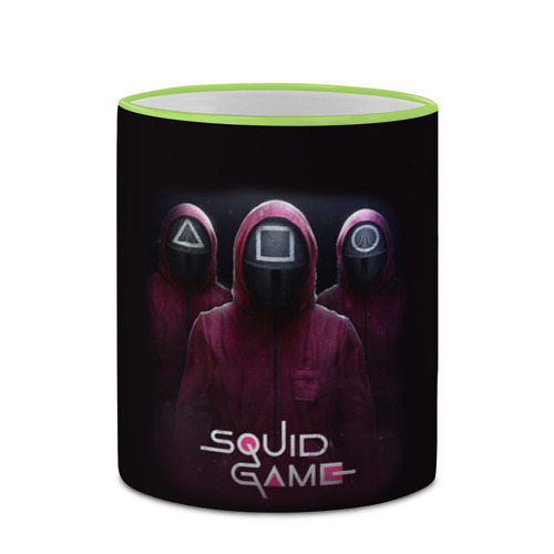 Кружка с полной запечаткой Squid game игра в кальмара сотрудники, цвет Кант светло-зеленый - фото 4