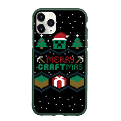 Чехол для iPhone 11 Pro матовый Minecraft christmas