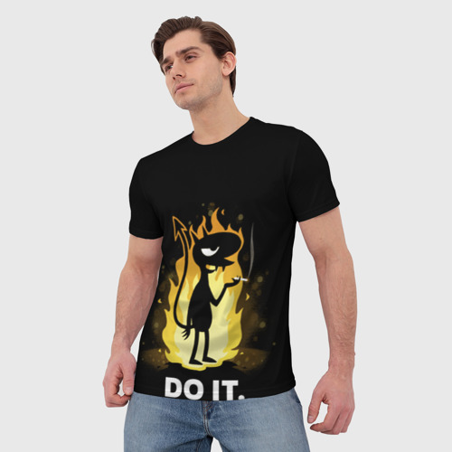 Мужская футболка 3D Чертенок Do it, цвет 3D печать - фото 3
