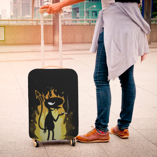 Чехол для чемодана 3D с принтом Чертенок Do it - картинка 4 Чехол для чемодана 3D Чертенок Do it - фото 4