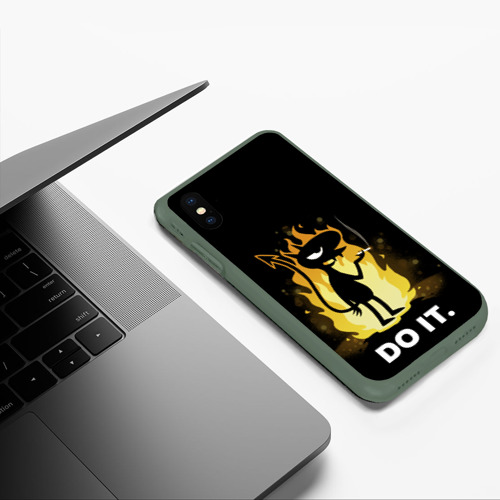 Чехол для iPhone XS Max матовый с принтом Чертенок Do it, фото #5
