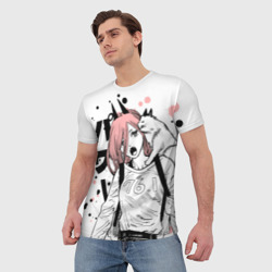 Мужская футболка 3D Power с котиком - Chainsaw Man - фото 2