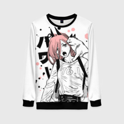 Женский свитшот 3D Power с котиком - Chainsaw Man