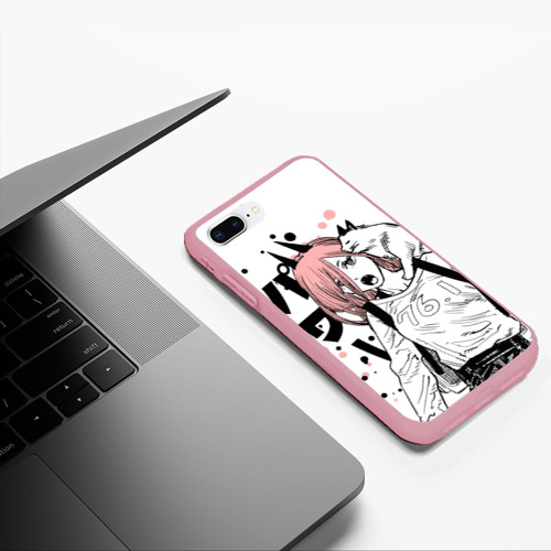 Чехол для iPhone 7Plus/8 Plus матовый Power с котиком - Chainsaw Man - фото 5