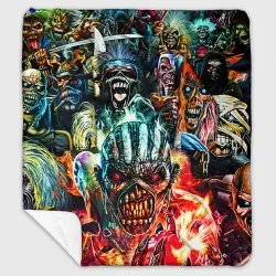 Плед с рукавами Iron Maiden allover