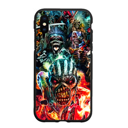 Чехол для iPhone XS Max матовый Iron Maiden allover