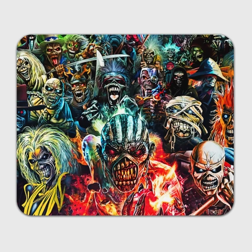 Прямоугольный коврик для мышки Iron Maiden allover