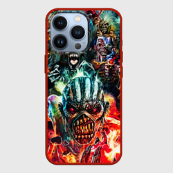 Чехол для iPhone 13 Pro Iron Maiden allover