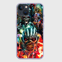Чехол для iPhone 14 Iron Maiden allover