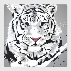 Магнитный плакат 3Х3 Белый снежный тигр