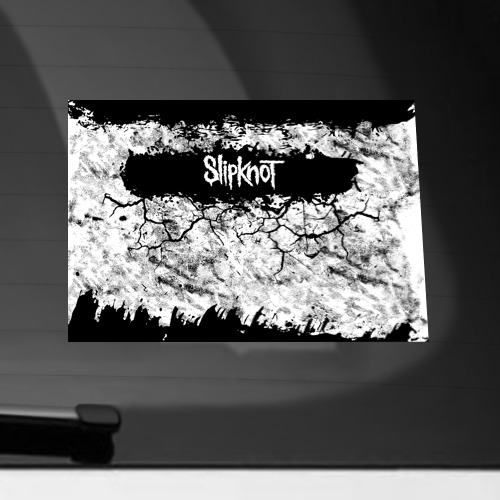 Наклейка на автомобиль Надпись Слипкнот Рок Группа чб Slipknot