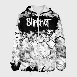 Мужская куртка 3D Надпись Слипкнот Рок Группа чб Slipknot
