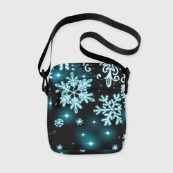 Сумка через плечо 3D Космические снежинки