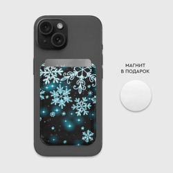 Картхолдер Magsafe магнитный Космические снежинки - фото 2