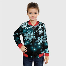 Детский бомбер 3D Космические снежинки - фото 2