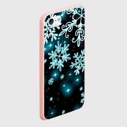 Чехол для iPhone 5/5S матовый Космические снежинки - фото 2