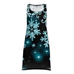 Платье-майка 3D Космические снежинки