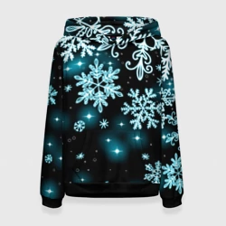 Женская толстовка 3D Космические снежинки