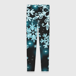 Леггинсы 3D Космические снежинки