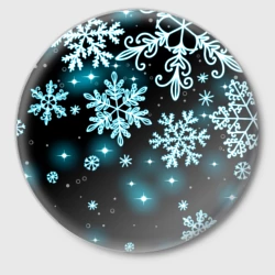 Значок Космические снежинки