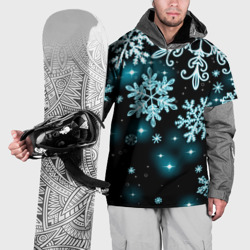 Накидка на куртку 3D Космические снежинки