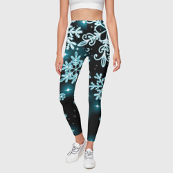 Леггинсы 3D Космические снежинки - фото 2