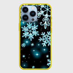 Чехол для iPhone 13 Pro Космические снежинки
