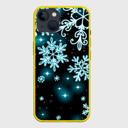 Чехол iPhone 14 Космические снежинки