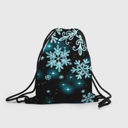 Рюкзак-мешок 3D Космические снежинки