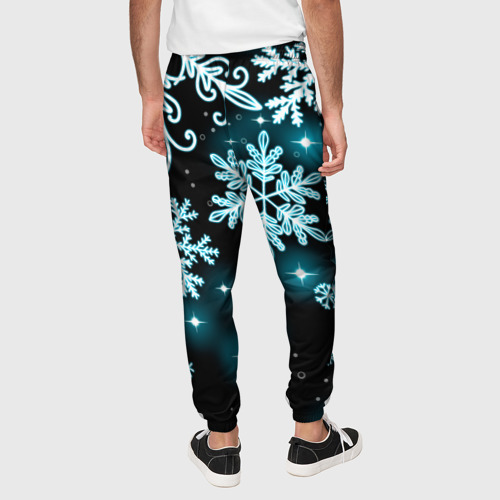 Мужские брюки 3D Космические снежинки, цвет 3D печать - фото 5