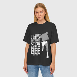Женская футболка oversize 3D Жаль как пчела - фото 2