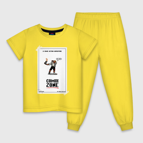 Детская пижама хлопок Comixzone, цвет желтый