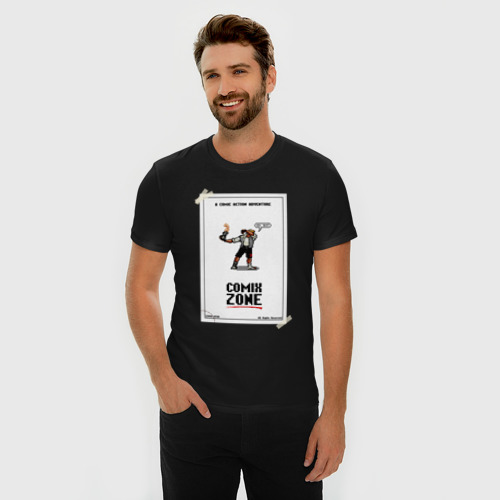 Мужская футболка хлопок Slim Comixzone, цвет черный - фото 3