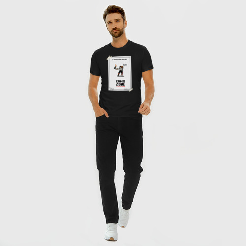 Мужская футболка хлопок Slim Comixzone, цвет черный - фото 5