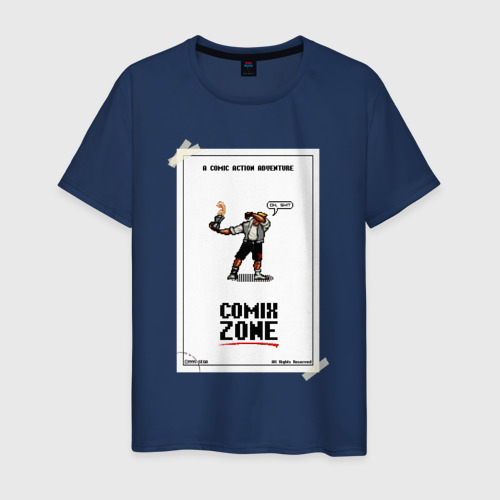 Мужская футболка из хлопка с принтом Comixzone, вид спереди №1