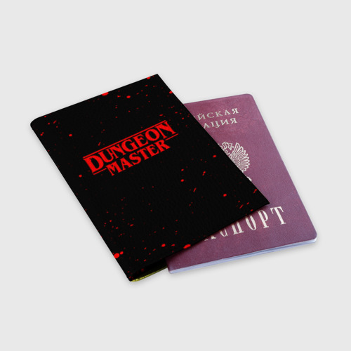 Обложка для паспорта матовая кожа Dungeon master blood Гачимучи, цвет желтый - фото 3