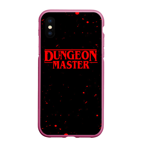 Чехол для iPhone XS Max матовый Dungeon master blood Гачимучи, цвет малиновый
