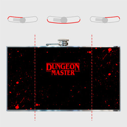 Фляга с принтом Dungeon master blood Гачимучи для любого человека, вид спереди №5. Цвет основы: металл