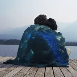 Плед 3D Годзилла в море - фото 2