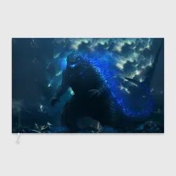 Флаг 3D Годзилла в море