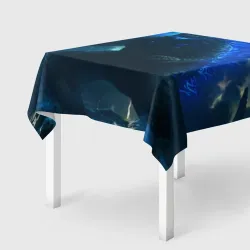 Скатерть 3D Годзилла в море