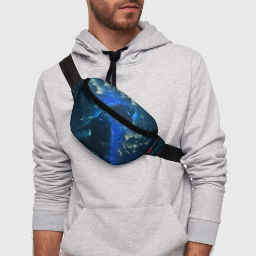 Поясная сумка 3D Годзилла в море - фото 3