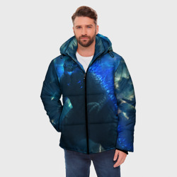 Мужская зимняя куртка 3D Годзилла в море - фото 2