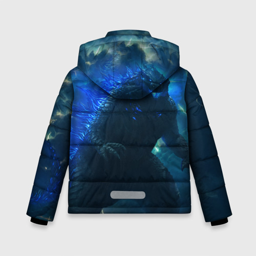 Зимняя куртка для мальчиков 3D Годзилла в море, цвет черный - фото 2