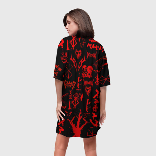 Платье-футболка 3D Берсерк паттерн символика клеймо, цвет 3D печать - фото 4
