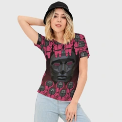 Женская футболка 3D Slim Ведущий с охранной guards - фото 2