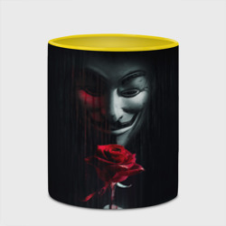 Кружка с полной запечаткой Анонимус роза Anonymous rose Гай Фокс - фото 2