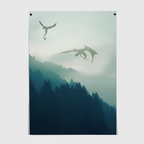 Постер Драконы над лесом dragon