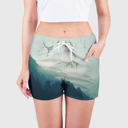 Женские шорты 3D Драконы над лесом dragon - фото 2